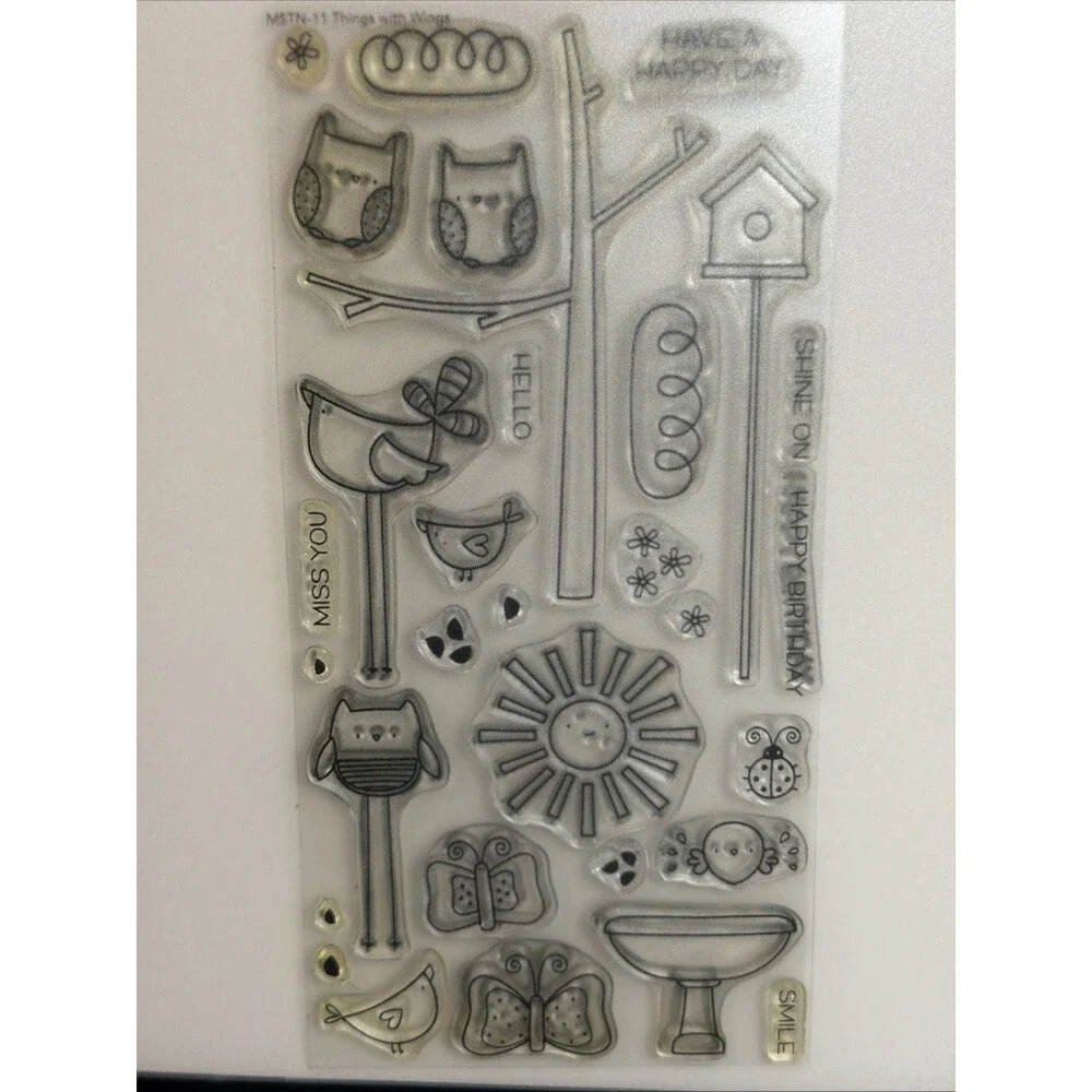My Favorite Things Stamp and die set Things With Wings MSTN-11 owls birds tree